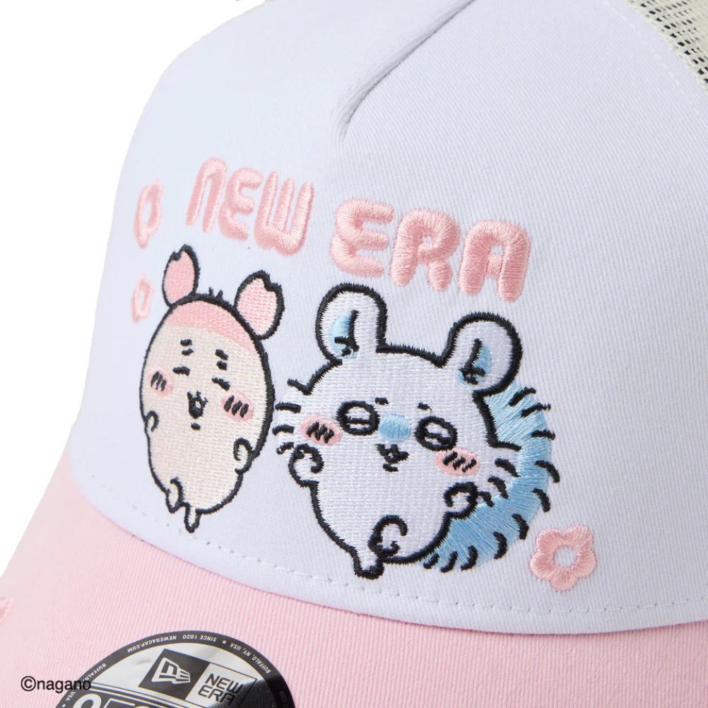 ちいかわ ニューエラ　ニット帽NEW ERA® 黒・グレー・ピンク、3色セット ニューエラキッズ] YOUTH 9FORTY AFTR CHIIKAWA CAP ピンク｜子供服の