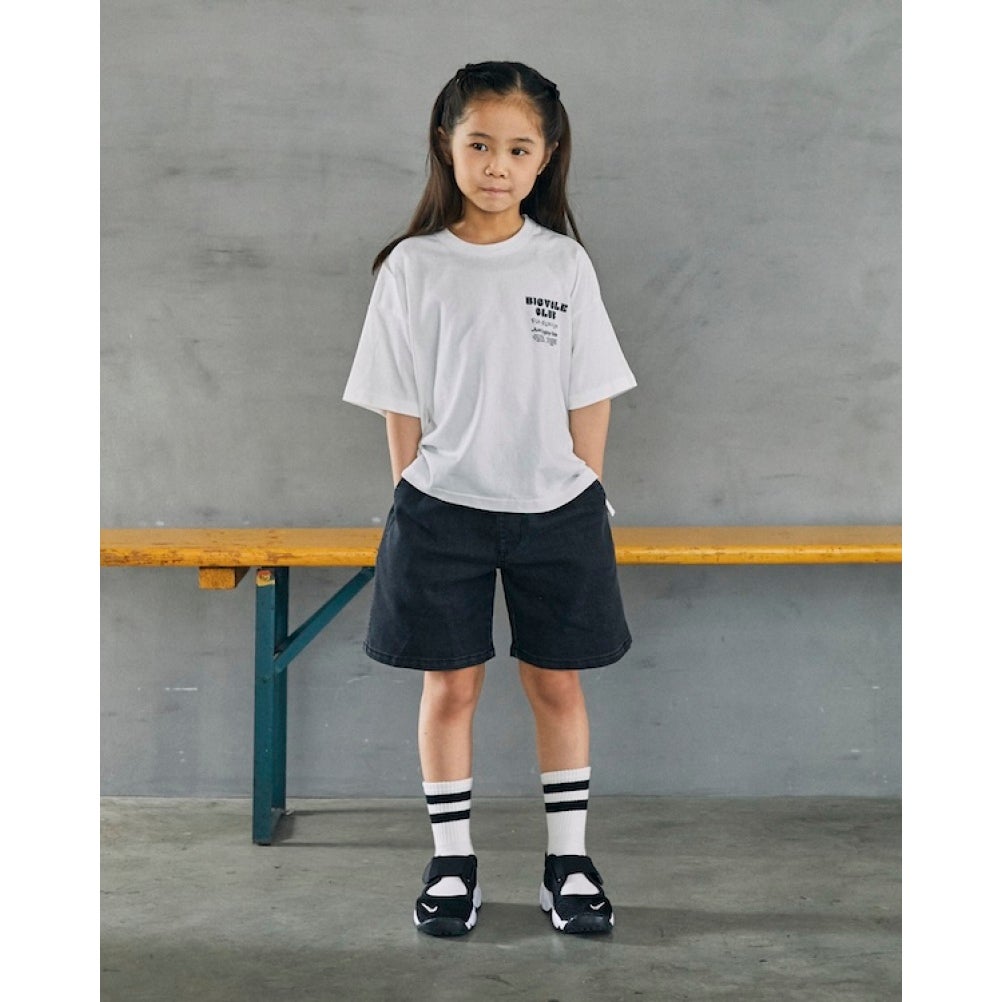 ジェネレーター] カーブデニムショーツ ブラック(BK)｜子供服の通販