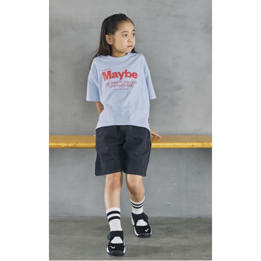 ジェネレーター] カーブデニムショーツ ブラック(BK)｜子供服の通販