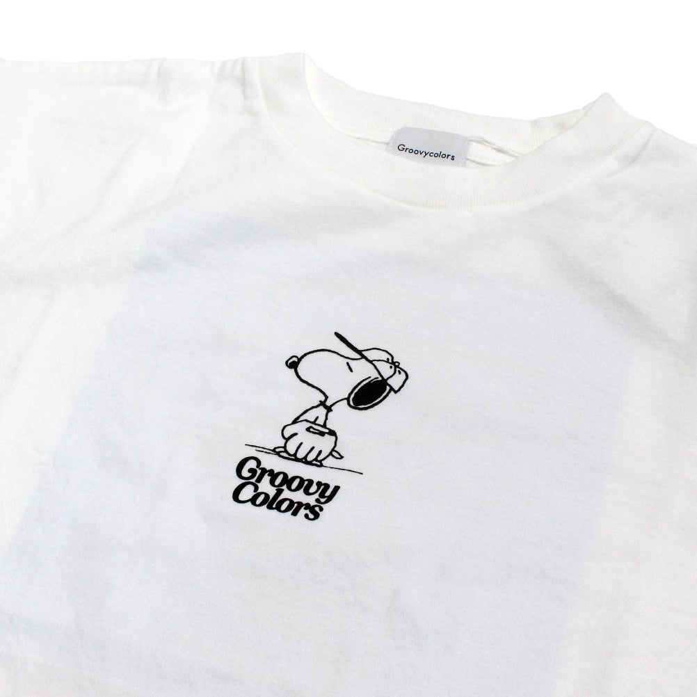 グルーヴィーカラーズ] テンジク SNOOPY BASEBALL TEE 1W白｜子供服の