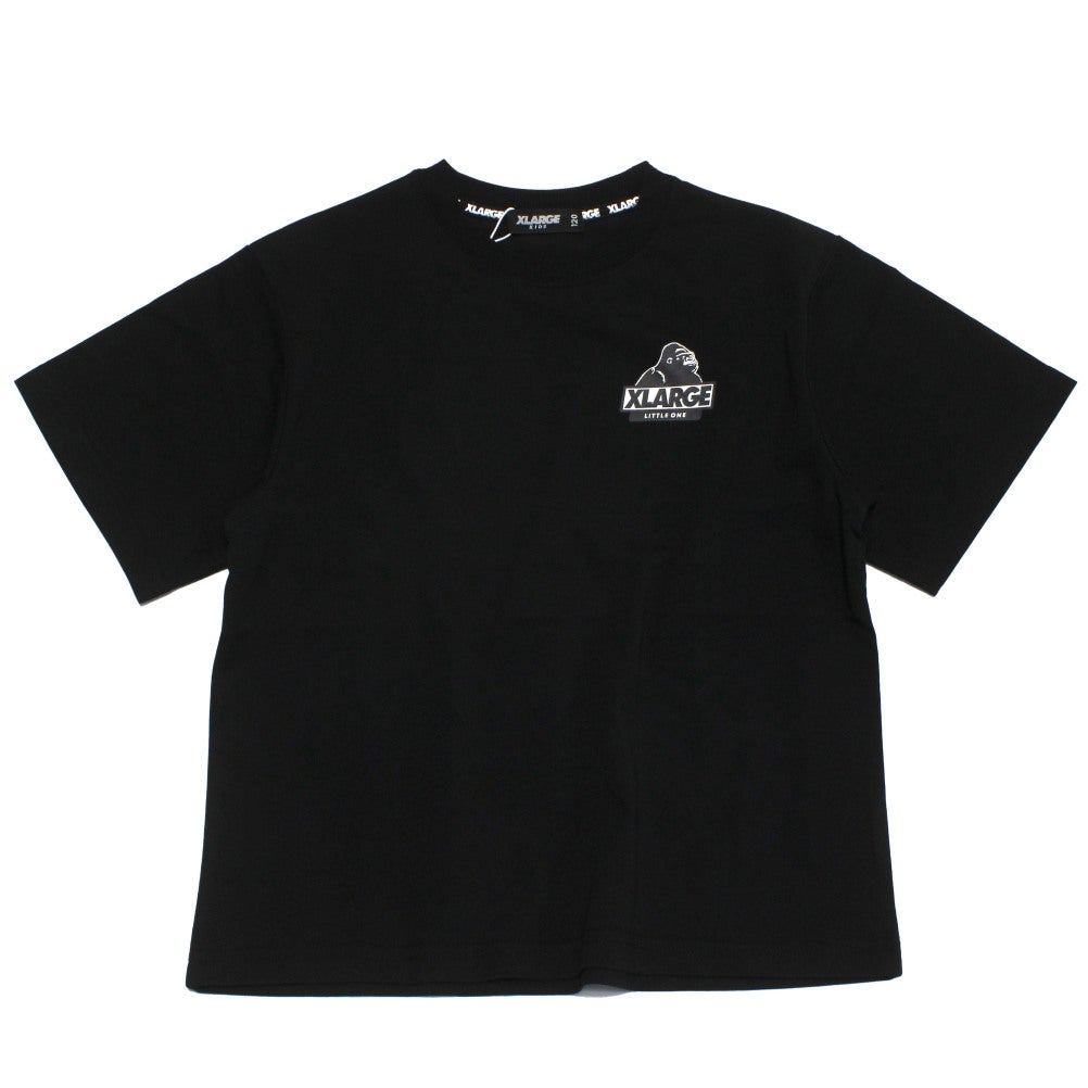 エクストララージキッズ] 【接触冷感】バックロゴ 半袖Tシャツ クロ(80