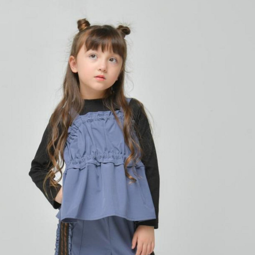 ニードルワークス] 【NeWo】フリルビスチェ ネイビー｜子供服の通販