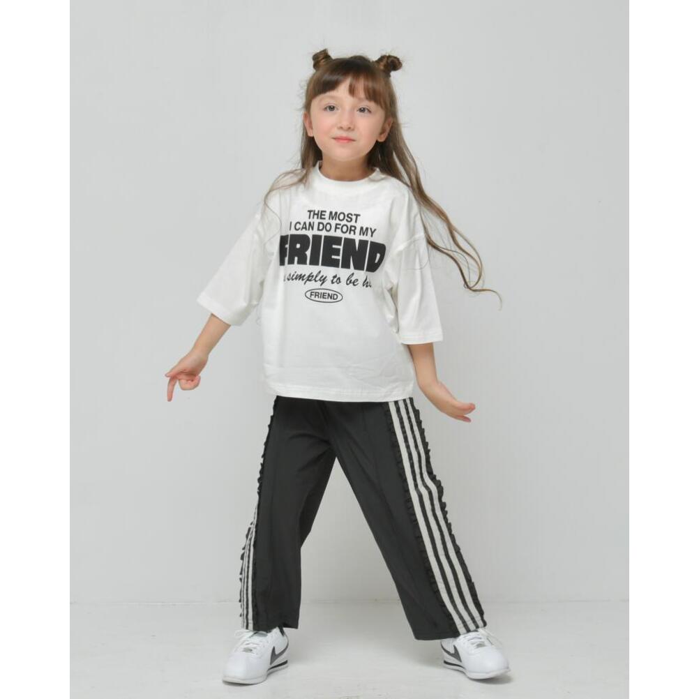 ニードルワークス] 【NeWo】フリルラインパンツ ブラック｜子供服の