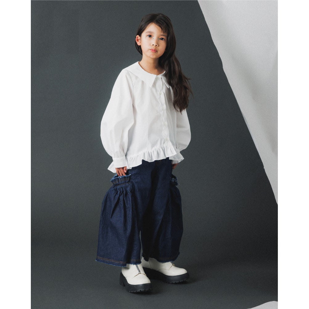 【訳あり】nunuforme ヌヌフォルム　ブロードサークル ポケット ブラウス ヌヌフォルム予約専用] ビッグカラーブラウス【8月下旬入荷予定】 オフ