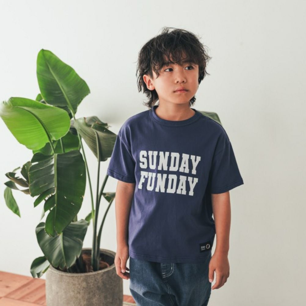 ゼロスタンダード] SUNDAY Tシャツ ネイビー(NV)｜子供服の通販 ミリバール